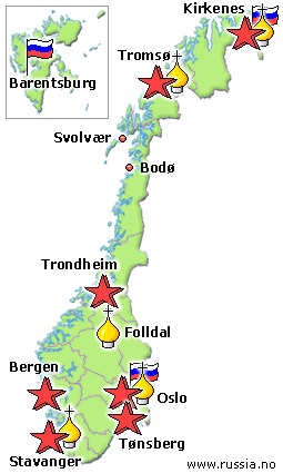 Map of Russian Norway