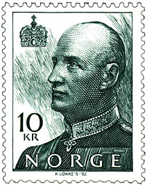 10 kr. postage stamp